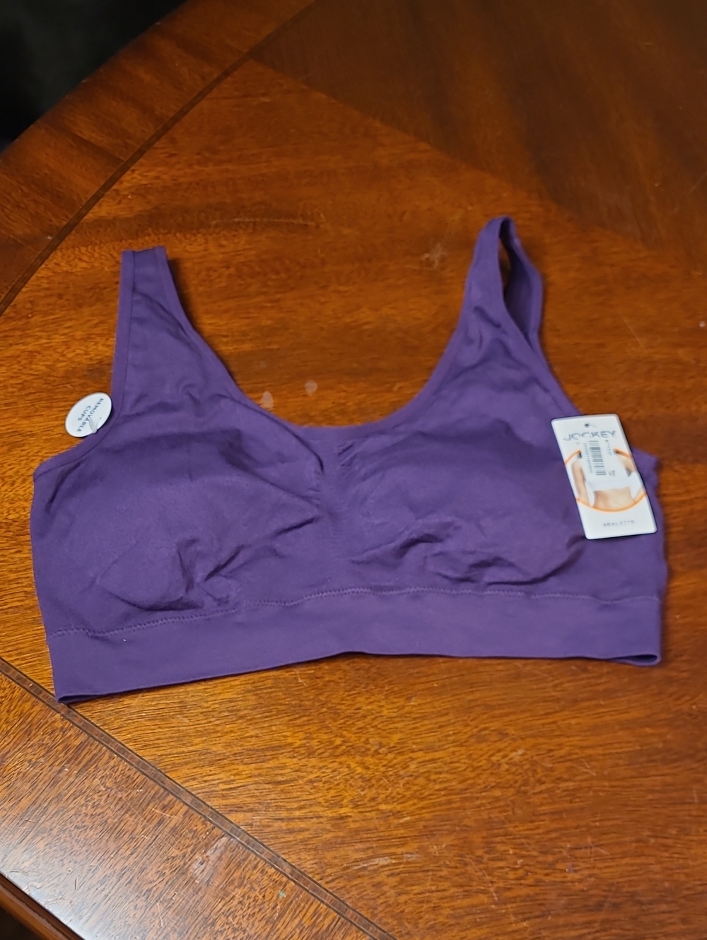 NWT Jockey Modern Micro Womens Purple Seamless Bralette Comfort Wireless Bra XXL
